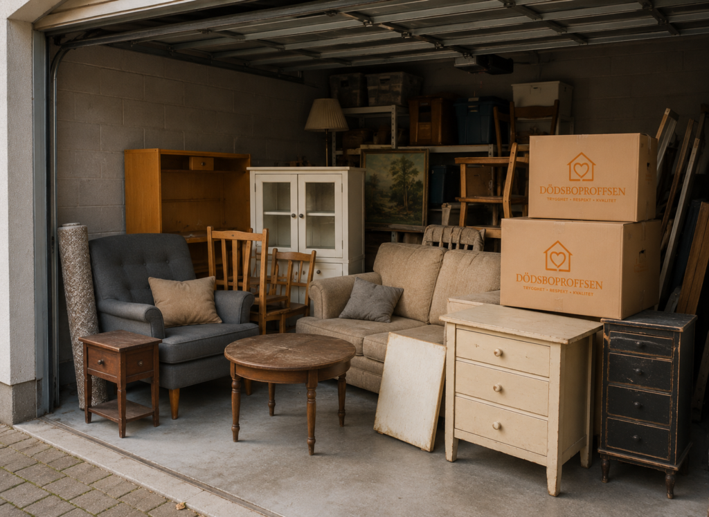 Bortforsling av möbler i garage